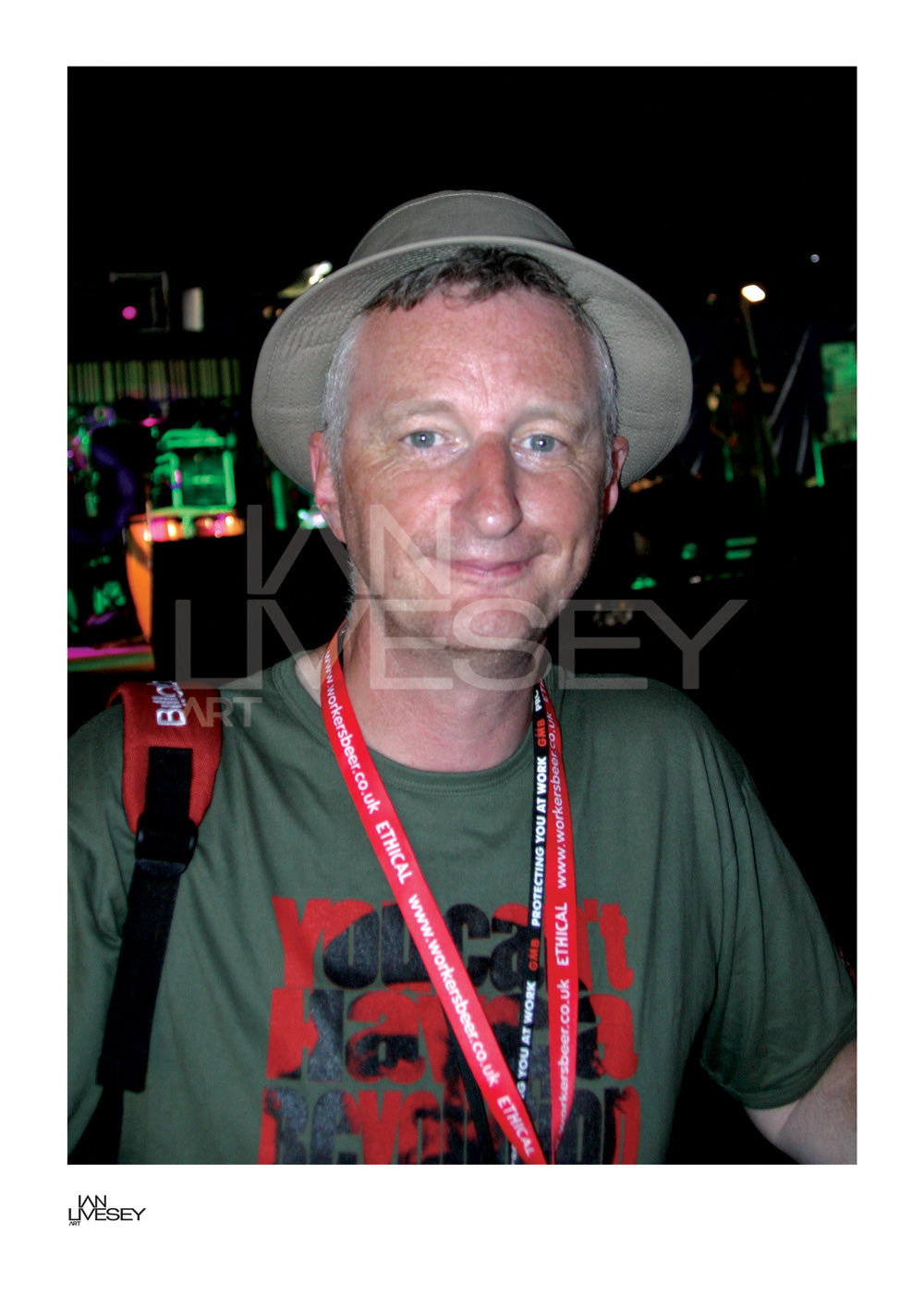 Billy Bragg at Glastonbury Smiling - Limited Edition Prints