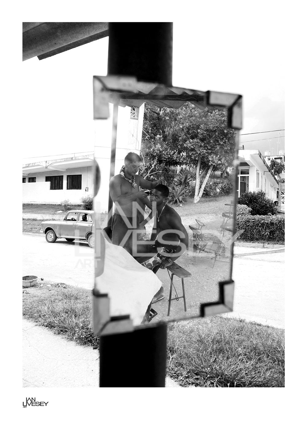 Guantanamo Cuba Locals getting hair cut on the street - Limited Edition Prints