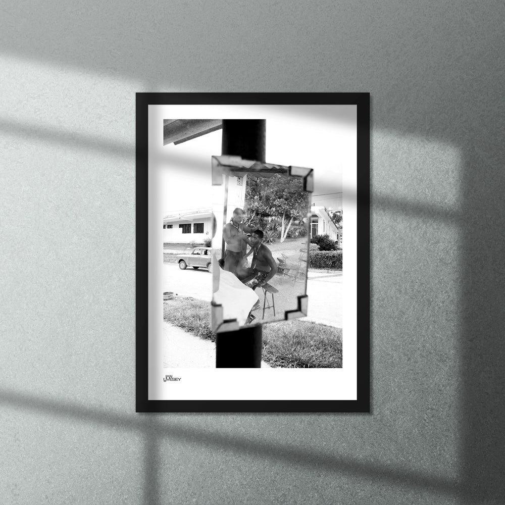 Guantanamo Cuba Locals getting hair cut on the street - Limited Edition Prints