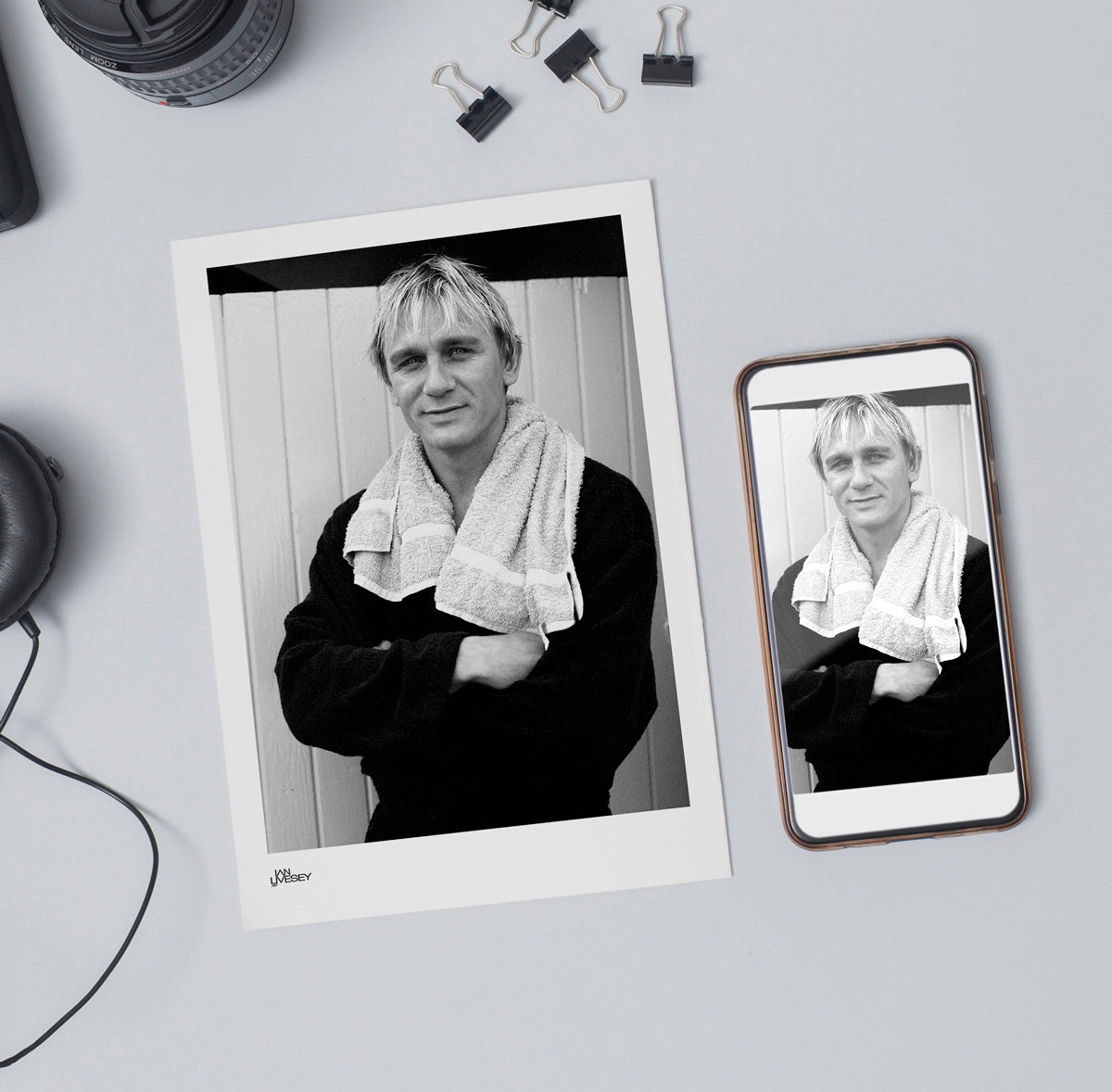 Daniel Craig on set while filming 'Some Voices' in robe - Limited Edition Prints