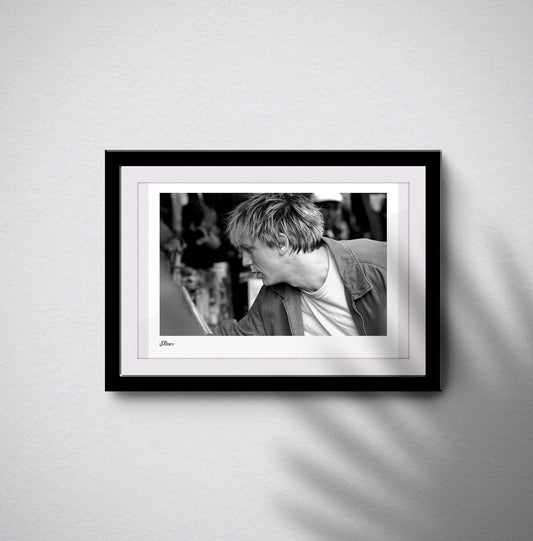 Daniel Craig on set while filming 'Some Voices' looking side profile - Limited Edition Prints