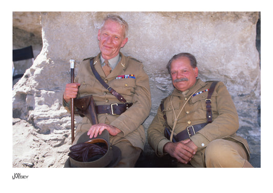 David Jason sat on rocks