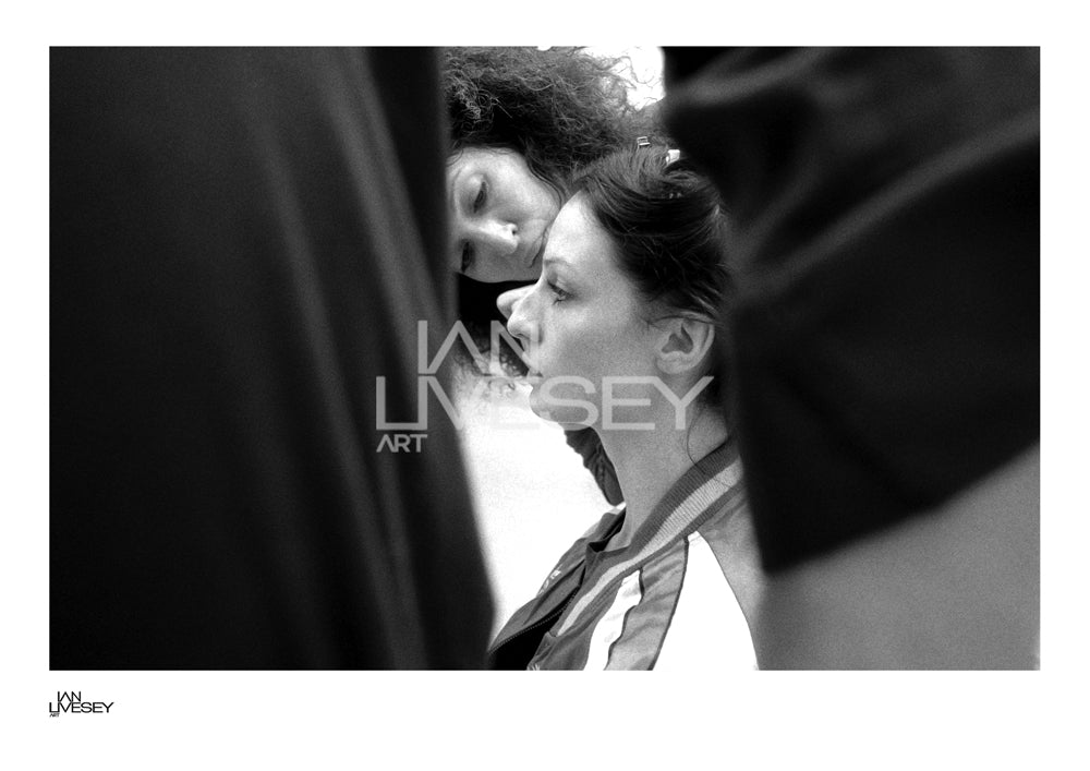 Erin O'Connor in the make-up chair - Limited Edition prints