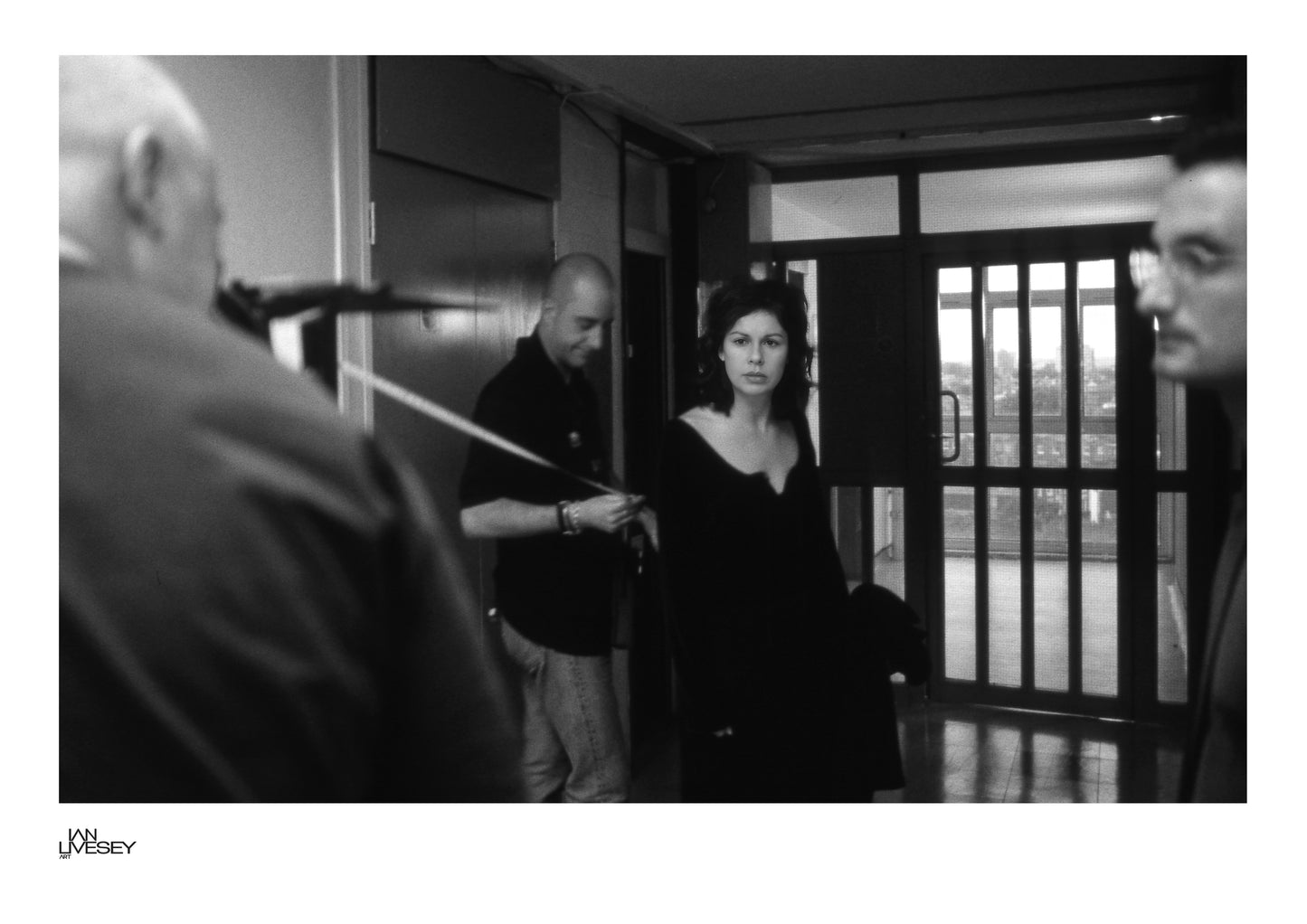 Julie Graham filming “Some Voices” Backstage