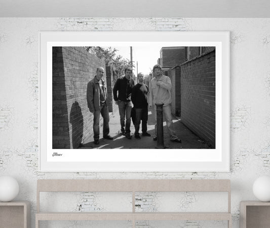 Puressence - the band pose in alleyway during video shoot - Limited Edition Prints