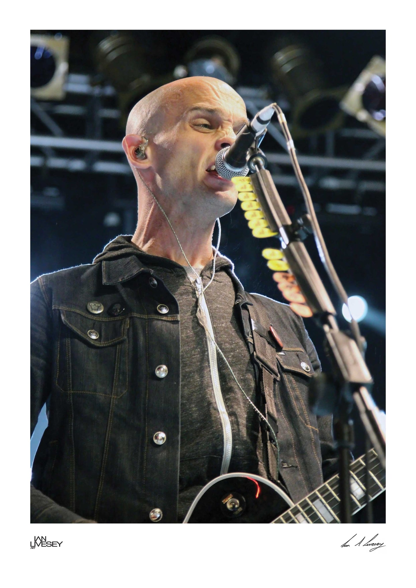 Zach Blair in rehearsals singing and playing guitar - Limited Edition